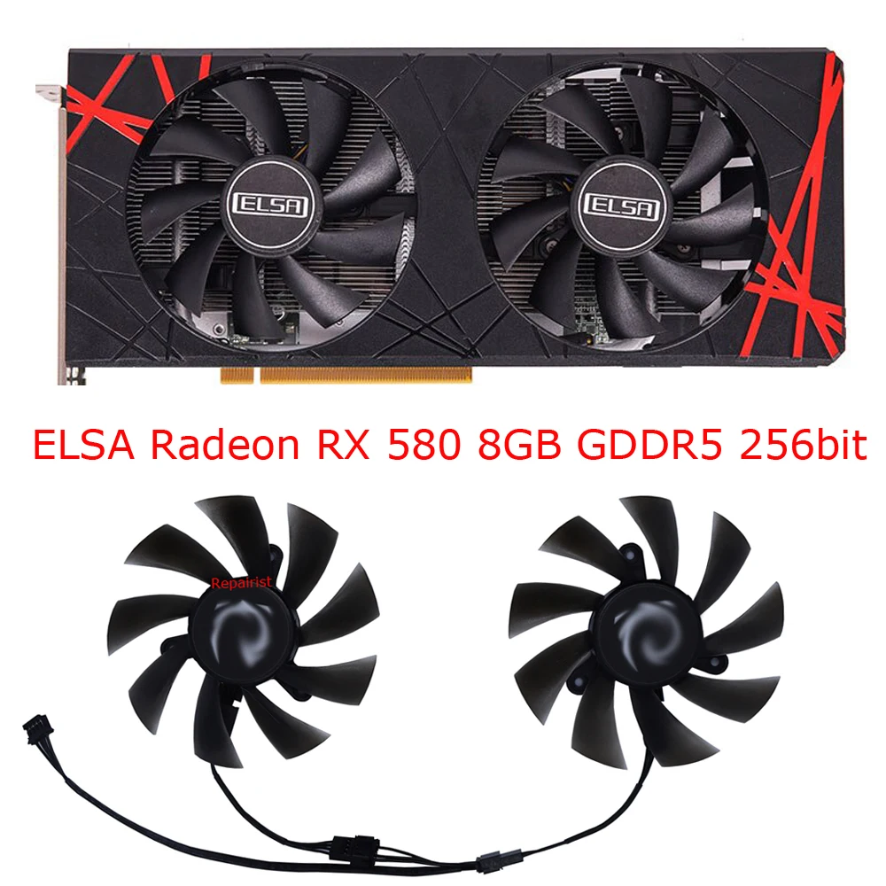 Rx 580 8Gb 2048Sp Gpu - พัดลมวีดีโอการ์ด XY-D09015B ตัวทำความเย็นแบบ GPU,สำหรับ XY-D09015B,gpuクーラー,ELSA RX