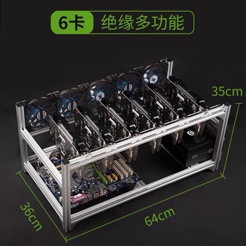 6 8 12 19 GPU Miner Mining Rig - 12 Gpu Open Air Frame Case บทวิจารณ์และราคา